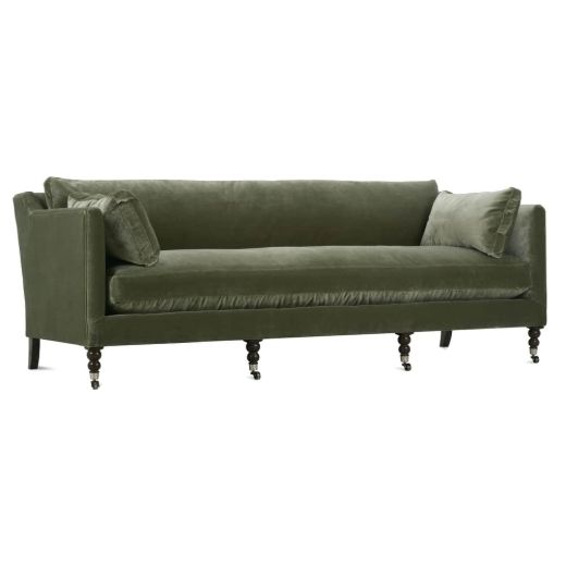 Picture of 90” Quick Ship Madeline Sofa - Antiqued Moss Velvet